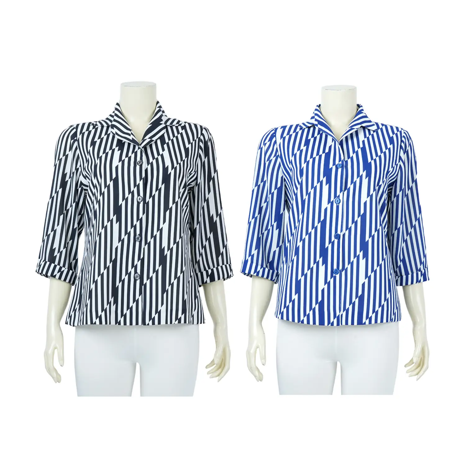 เสื้อเชิ้ตแขน 3 ส่วน ลายทาง