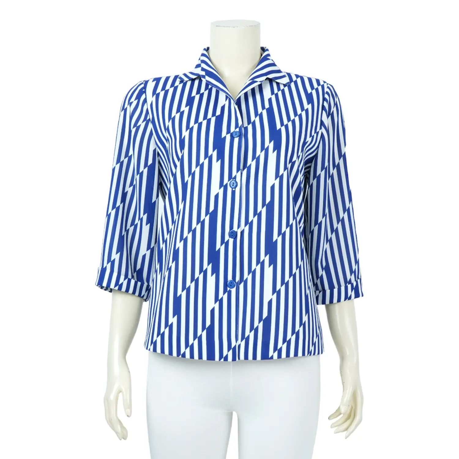 เสื้อเชิ้ตแขน 3 ส่วน ลายทาง - Image 3