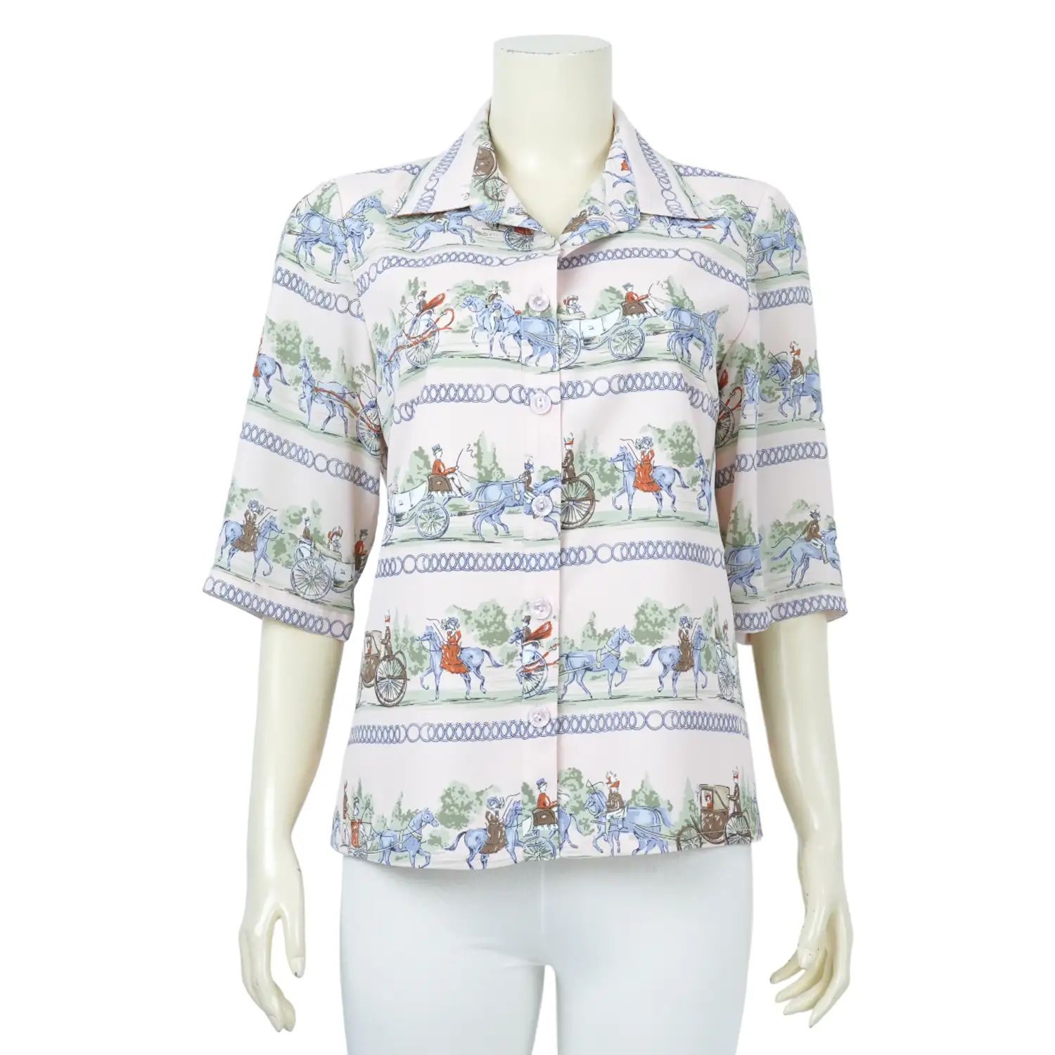 เสื้อเชิ้ตแขนสั้น ผ้าชีฟองพิมพ์ลาย - Image 2