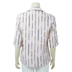 เสื้อเชิ้ตแขนสั้น ผ้าชีฟองพิมพ์ลาย - Image 5