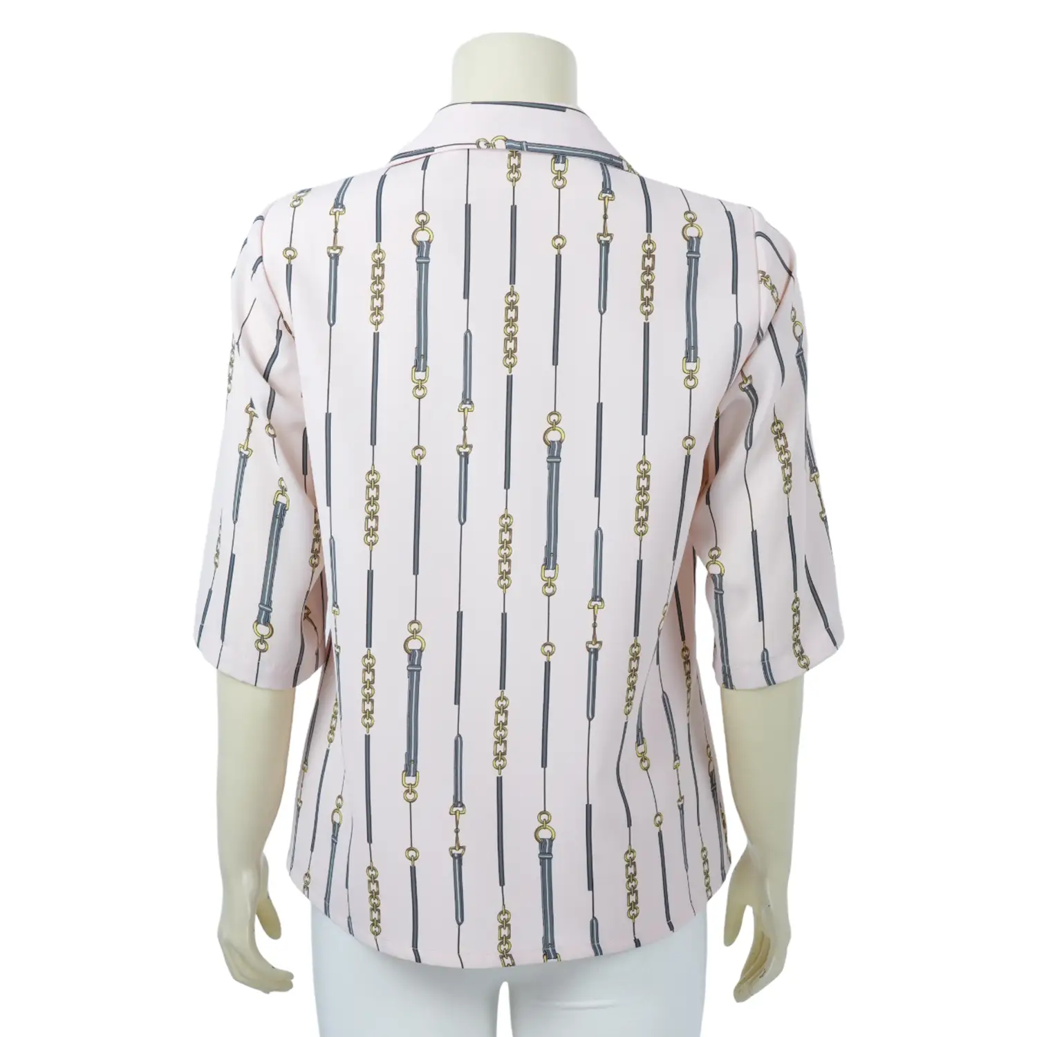 เสื้อเชิ้ตแขนสั้น ผ้าชีฟองพิมพ์ลาย - Image 5