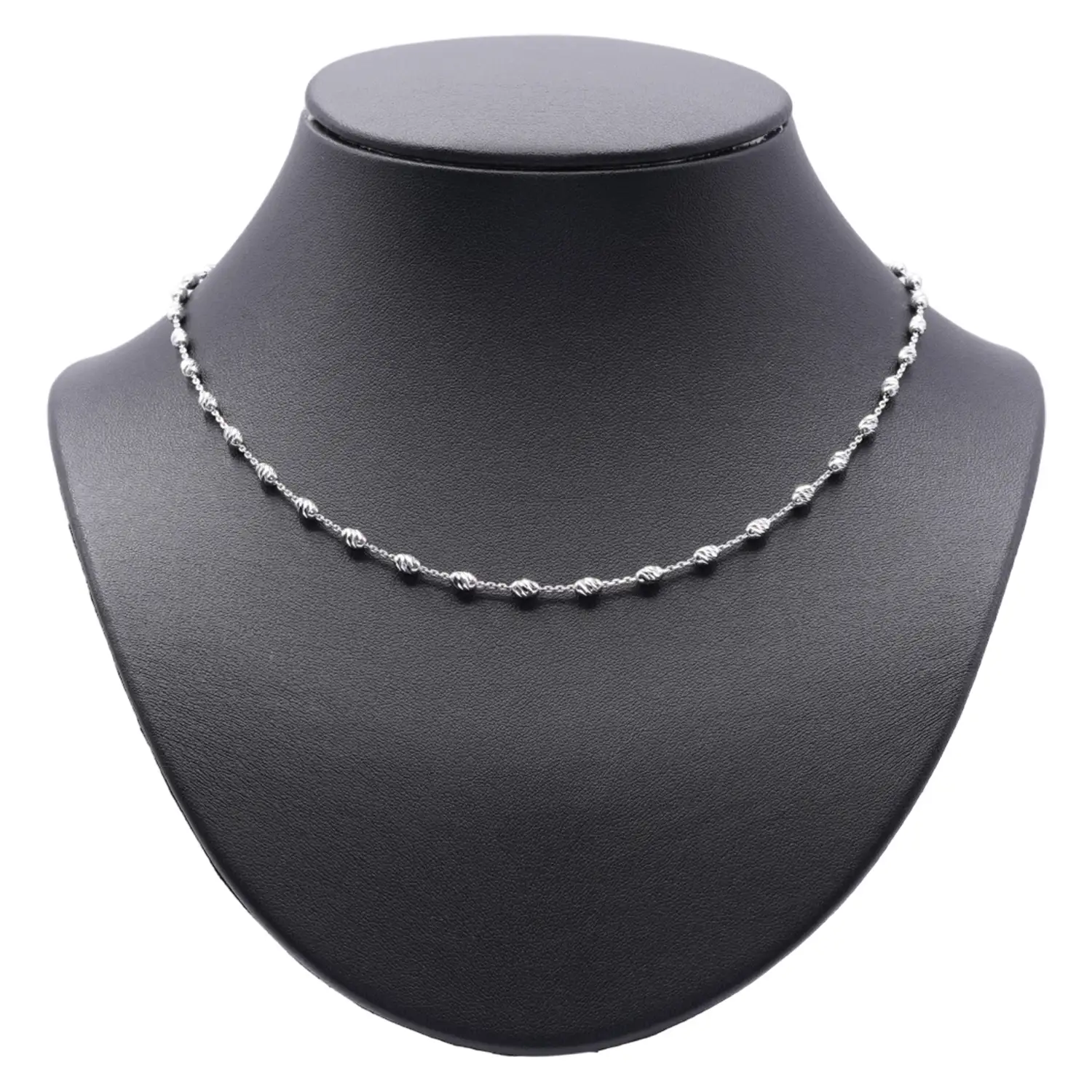 สร้อยคอทอง ดีไซน์ลาย Oval Beads - Image 2
