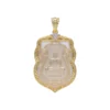 จี้เหรียญเสมา รุ่นปลดหนี้ เงินไหลมา ปี 2565 วัดพระธาตุวาโย จ.ฉะเชิงเทรา เนื้อทองทิพย์ กรอบเงิน925 ชุบทอง18K ประดับเพชร