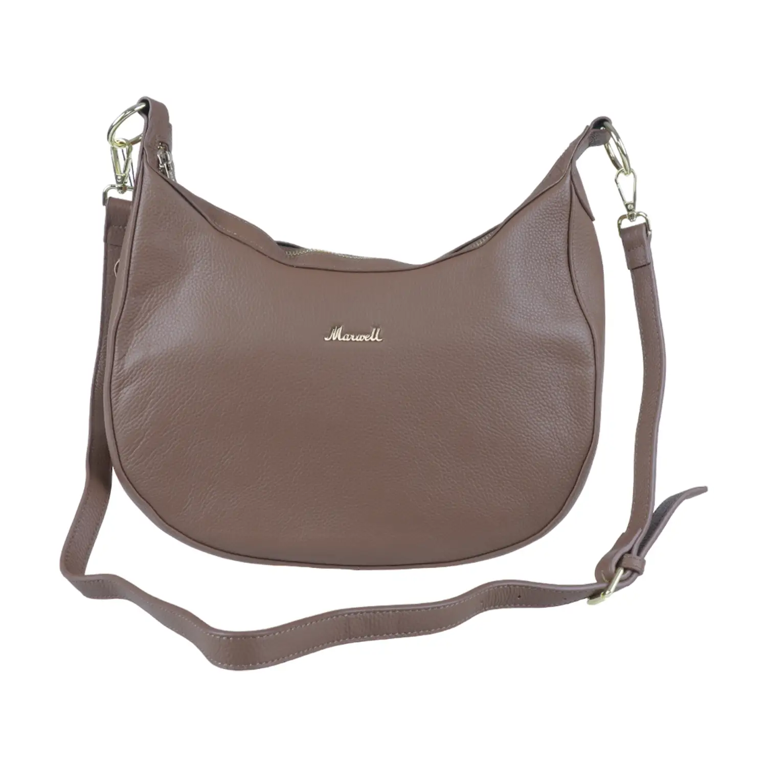 กระเป๋าถือหนังวัว ปั๊มลายลิ้นจี่ใหญ่ ทรงโฮโบ (Hobo) (ใช้ได้ 2 แบบ) - Image 8