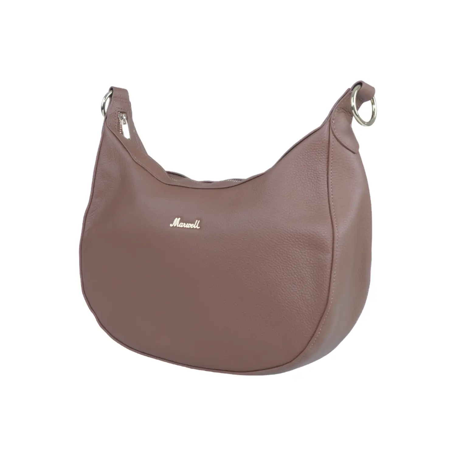 กระเป๋าถือหนังวัว ปั๊มลายลิ้นจี่ใหญ่ ทรงโฮโบ (Hobo) (ใช้ได้ 2 แบบ) - Image 9