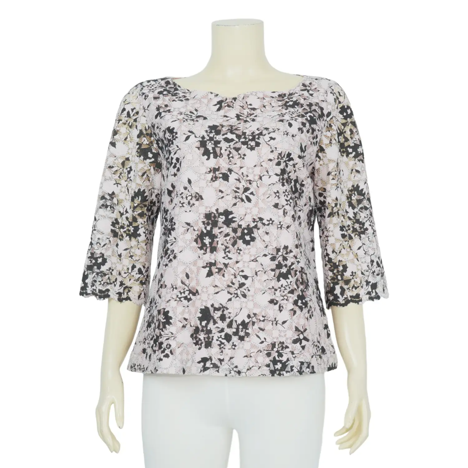 เสื้อคอปาด แขนกระบอก 3 ส่วน ผ้าลูกไม้ราเชล - Image 3