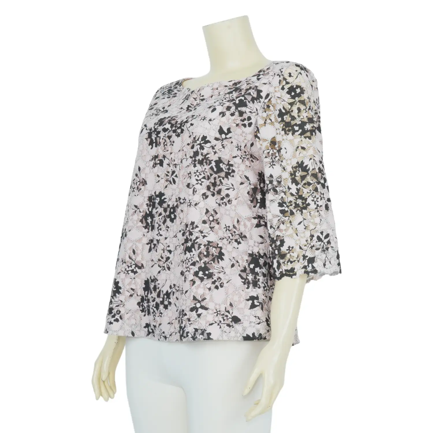 เสื้อคอปาด แขนกระบอก 3 ส่วน ผ้าลูกไม้ราเชล - Image 4