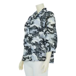 เสื้อคอปกปีกนก แขนพอง 3 ส่วน ผ้าลูกไม้ราเชล ลายสไตล์ Woodland - Image 2