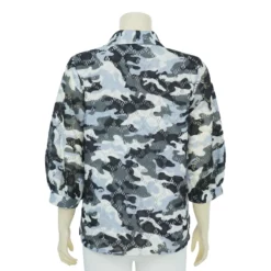 เสื้อคอปกปีกนก แขนพอง 3 ส่วน ผ้าลูกไม้ราเชล ลายสไตล์ Woodland - Image 3