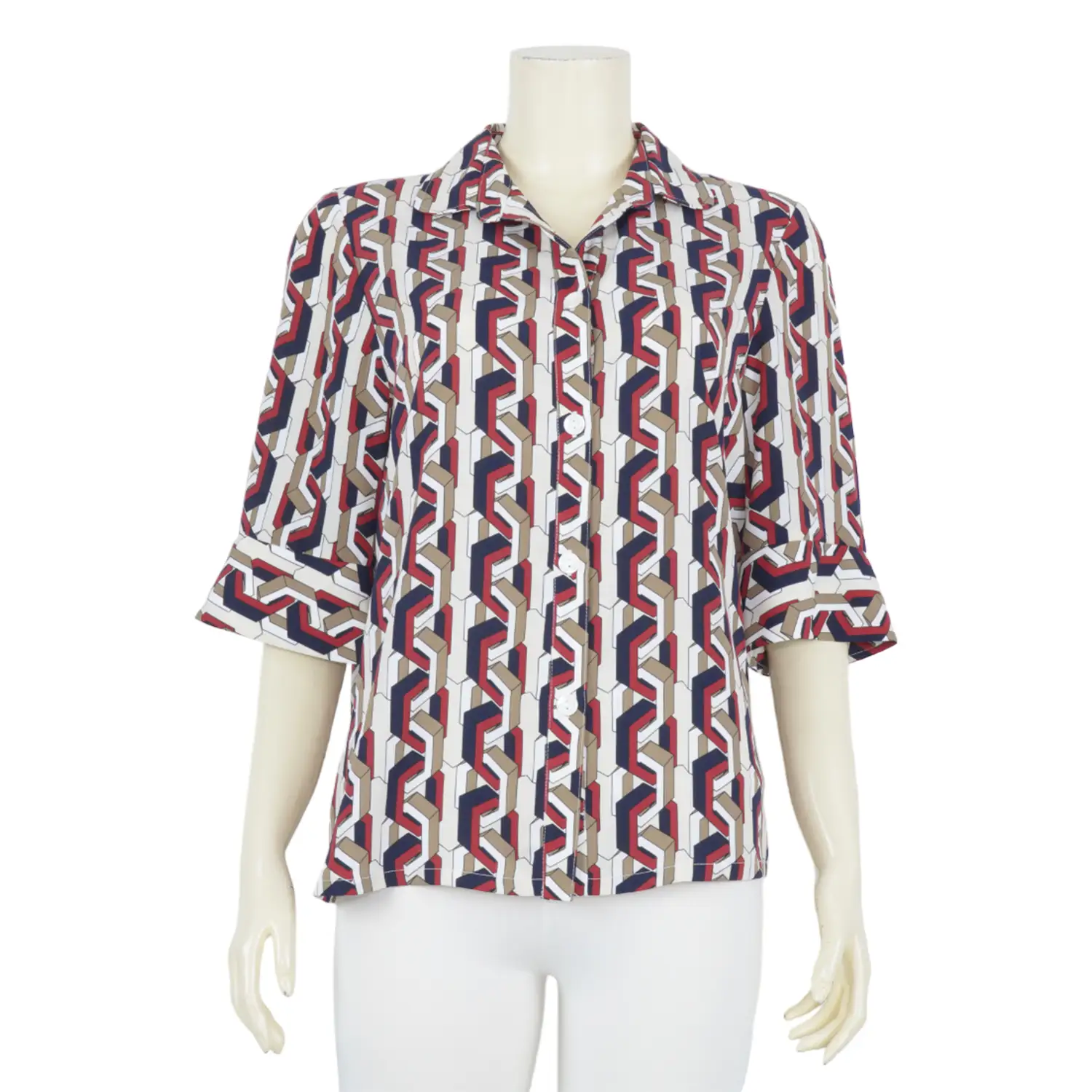 เสื้อเชิ้ตแขน 3 ส่วน ลายกราฟิก