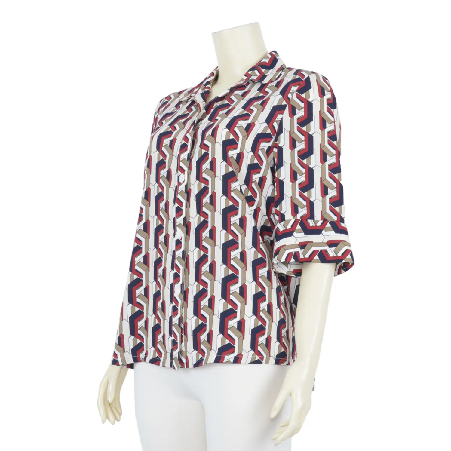 เสื้อเชิ้ตแขน 3 ส่วน ลายกราฟิก - Image 2