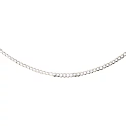 สร้อยคอทอง18K และทองขาว18K ลายโซ่แบบแบน เจียเหลี่ยมเพชรดีไซน์ 2 กษัตริย์ - Image 2