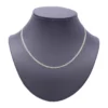 สร้อยคอทอง18K และทองขาว18K ลายโซ่แบบแบน เจียเหลี่ยมเพชรดีไซน์ 2 กษัตริย์
