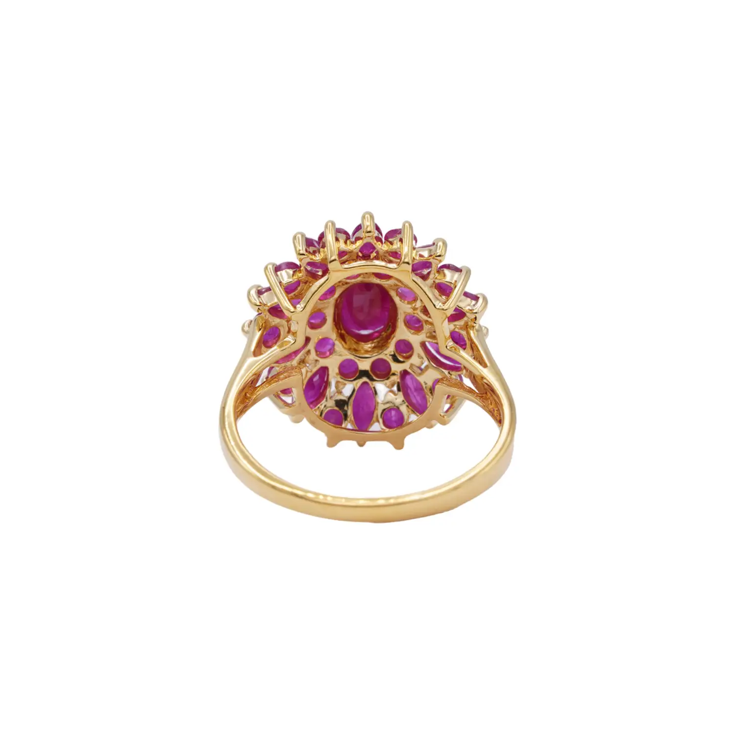 แหวนเงิน925 ชุบทอง18K ประดับทับทิม - Image 4