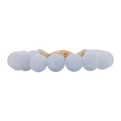 สร้อยข้อมืออะความารีน พร้อมส่วนตกแต่ง แกะสลักลาย - Image 3
