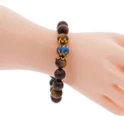 สร้อยข้อมือแก้วตาเสือ พร้อมส่วนตกแต่งลงยาสี - Image 21