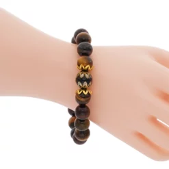 สร้อยข้อมือแก้วตาเสือ พร้อมส่วนตกแต่งลงยาสี - Image 17
