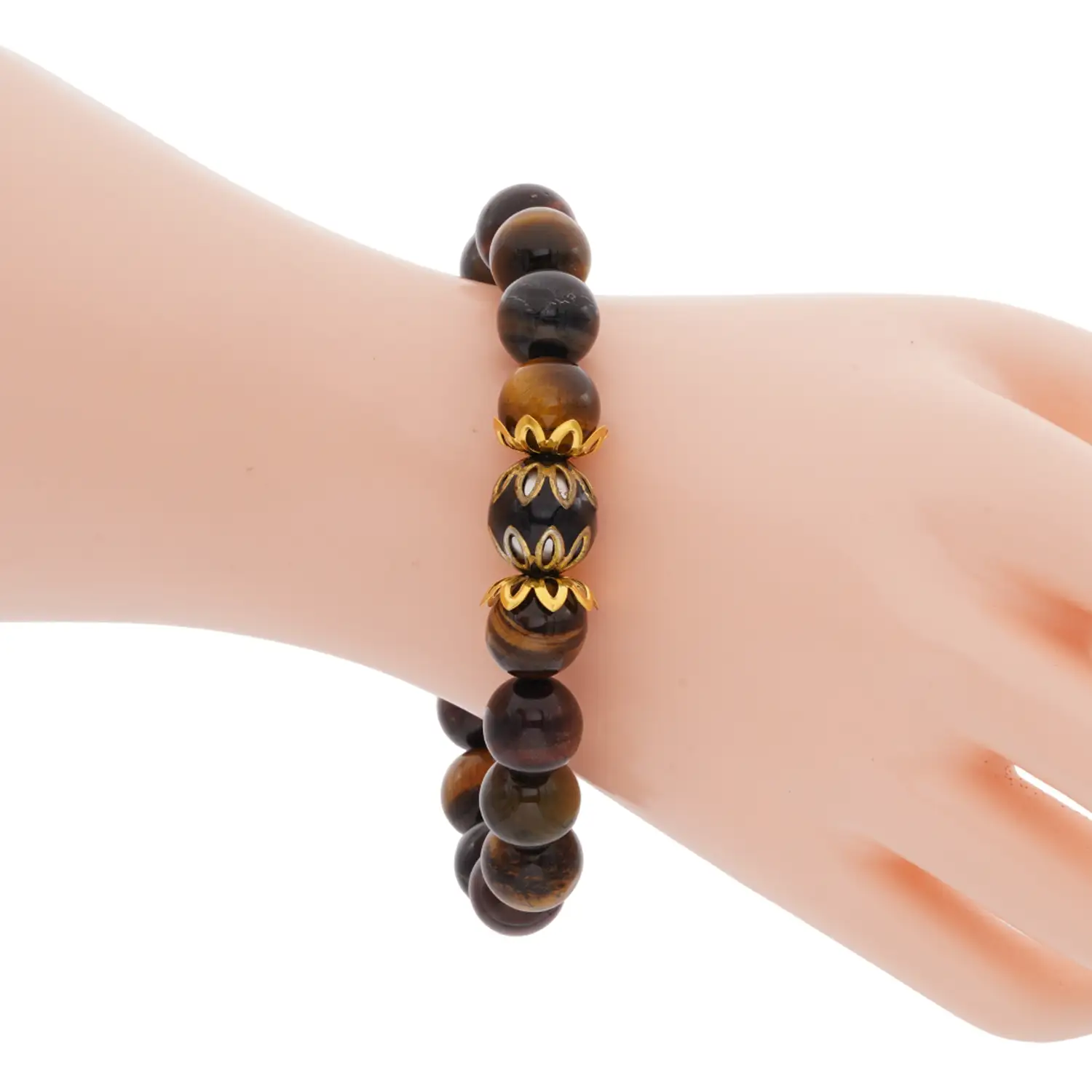 สร้อยข้อมือแก้วตาเสือ พร้อมส่วนตกแต่งลงยาสี - Image 17