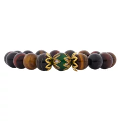 สร้อยข้อมือแก้วตาเสือ พร้อมส่วนตกแต่งลงยาสี - Image 3
