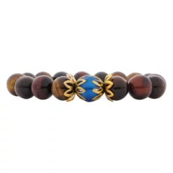 สร้อยข้อมือแก้วตาเสือ พร้อมส่วนตกแต่งลงยาสี - Image 5