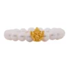 สร้อยข้อมือมุกน้ำจืด พร้อมชาร์มพระพิฆเนศ เงิน925 ชุบทอง18K