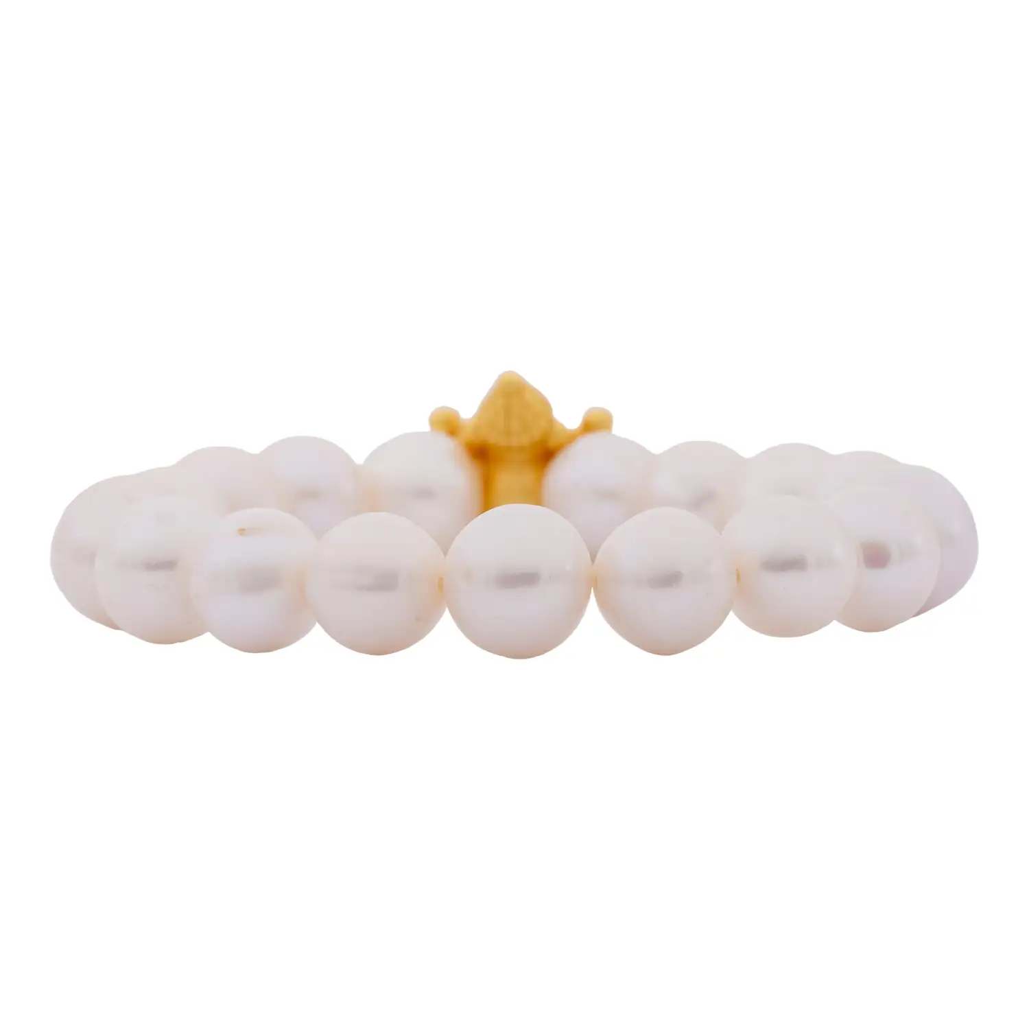 สร้อยข้อมือมุกน้ำจืด พร้อมชาร์มพระพิฆเนศ เงิน925 ชุบทอง18K - Image 4