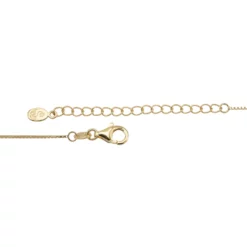 สร้อยคอพร้อมจี้ เงิน925 ชุบทอง14K ประดับเพชรสีฟ้า - Image 3