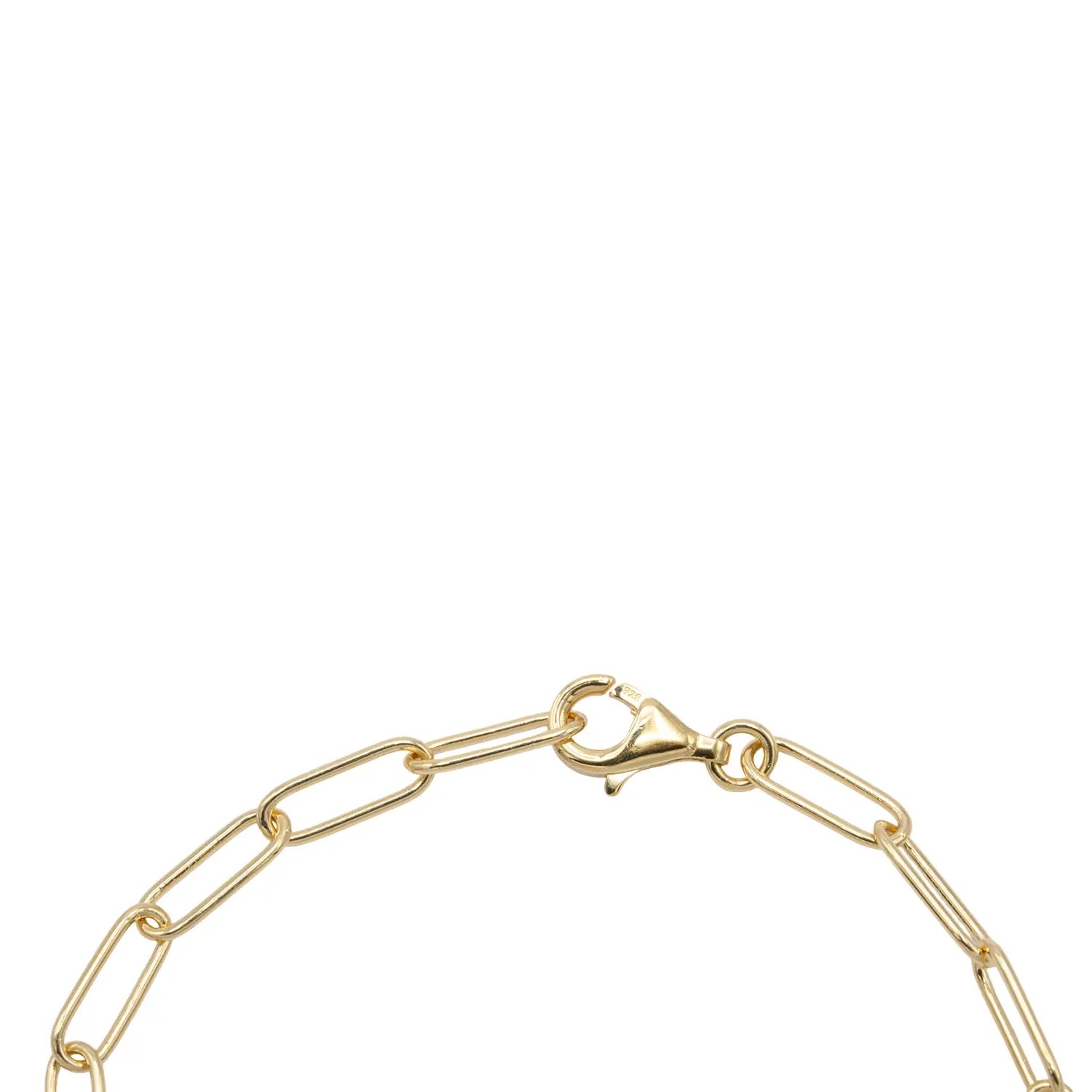 สร้อยข้อมือเงิน925 ชุบทอง14K ประดับเพชรสีฟ้า - Image 3