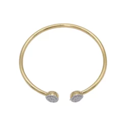 กำไลข้อมือ เงิน925 ชุบทอง14K  ประดับเพชรสีขาว  - Image 4