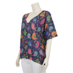 เสื้อคาร์ดิแกนคอวี แขนสั้น ผ้าทอเกาหลี - Image 4