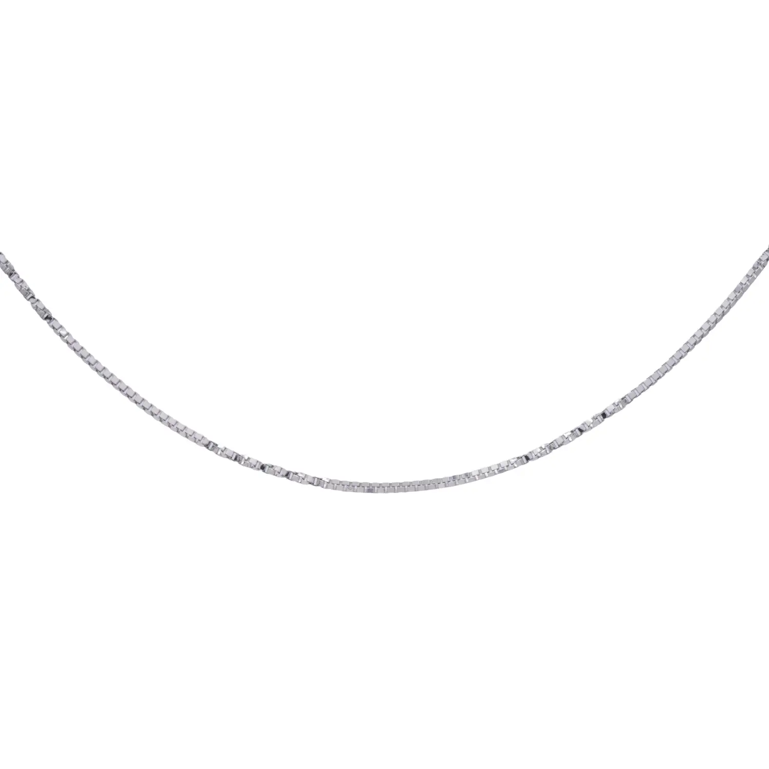 สร้อยคอทองขาว18K ลายกล่องสลับลายเกลียว - Image 2