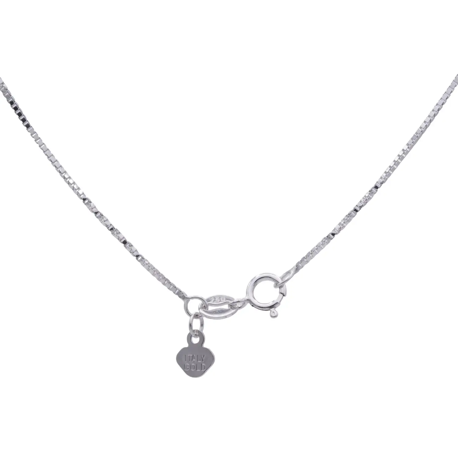 สร้อยคอทองขาว18K ลายกล่องสลับลายเกลียว - Image 3
