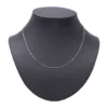 สร้อยคอทองขาว18K  ลายกล่องสลับลายเกลียว