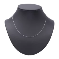 สร้อยคอทองขาว18K  ลายกล่องสลับลายเกลียว