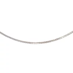 สร้อยคอทอง18K และทองขาว18K ลายกล่อง ดีไซน์ 2 กษัตริย์ - Image 2