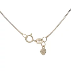 สร้อยคอทอง18K และทองขาว18K ลายกล่อง ดีไซน์ 2 กษัตริย์ - Image 3