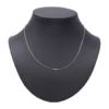 สร้อยคอทอง18K และทองขาว18K ลายกล่อง ดีไซน์ 2 กษัตริย์