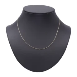 สร้อยคอทอง18K และทองขาว18K ลายกล่อง ดีไซน์ 2 กษัตริย์