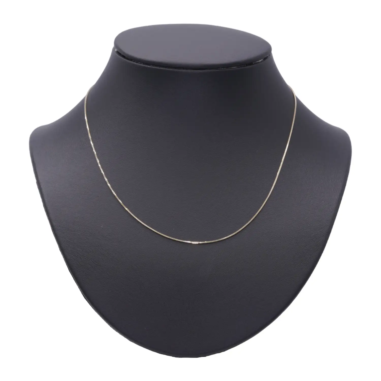 สร้อยคอทอง18K และทองขาว18K ลายกล่อง ดีไซน์ 2 กษัตริย์