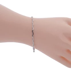 สร้อยข้อมือ ลายกุชชี่ เจียเหลี่ยมเพชร - Image 5