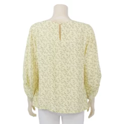 เสื้อคอกลม ปลายแขนพอง ยาว 3 ส่วน ผ้าคอตตอนเรยอง - Image 3