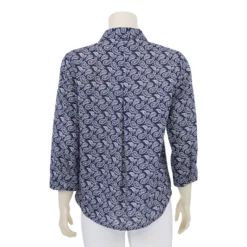 เสื้อเชิ้ต แขน 4 ส่วน ผ้าคอตตอน ลายเพสลีย์ - Image 3