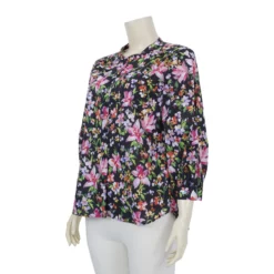 เสื้อเชิ้ตคอจีน แขนพองยาว 5 ส่วน ผ้าคอตตอน วอยล์ - Image 3