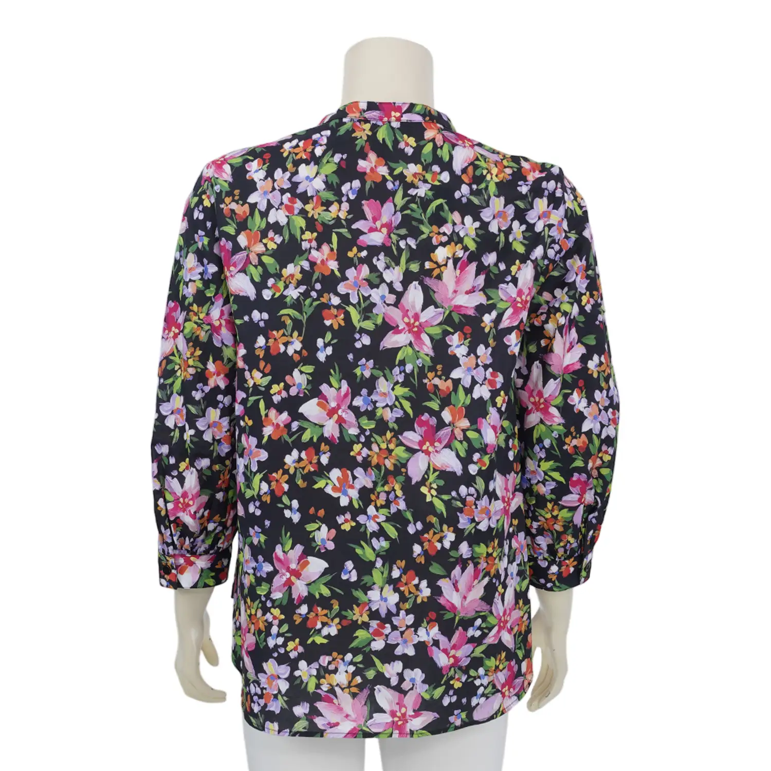 เสื้อเชิ้ตคอจีน แขนพองยาว 5 ส่วน ผ้าคอตตอน วอยล์ - Image 2