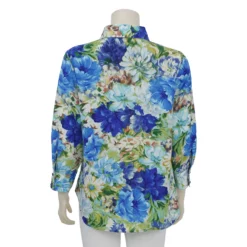 เสื้อเชิ้ต แขน 5 ส่วน ผ้าวอยล์ลายฟลอรัล - Image 2