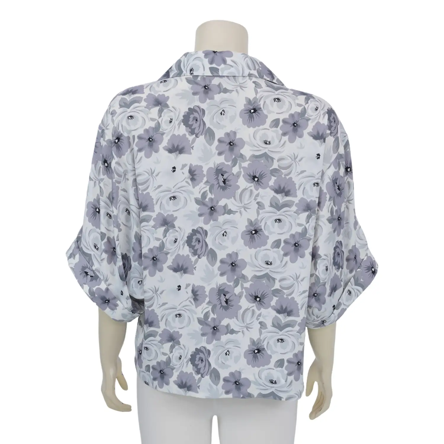 เซตเสื้อคอปก ผ้าชาร์มัวพิมพ์ลาย และผ้าซาตินสีพื้น (2 ตัว/เซต) - Image 2