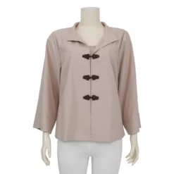 เสื้อคอจีน แขน 3 ส่วน ผ้าลินินผสม พร้อมเสื้อแขนกุด - Image 3