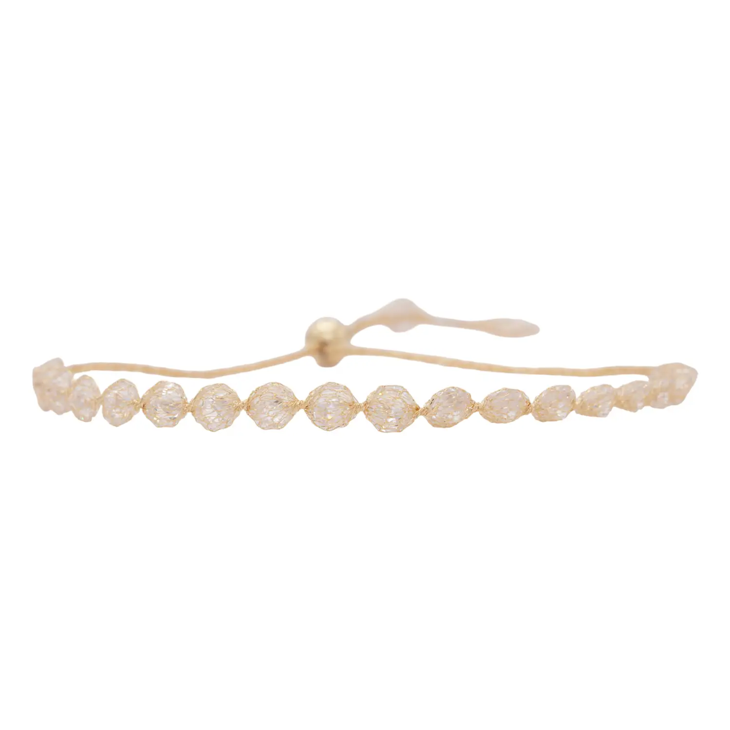 สร้อยข้อมือทอง18K ประดับเพชร CZ ดีไซน์ TUSCAN CROCHET