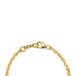 สร้อยข้อมือเงิน925 ชุบทอง24K ประดับเขียวส่อง และเซอร์คอนสีขาว - Image 4