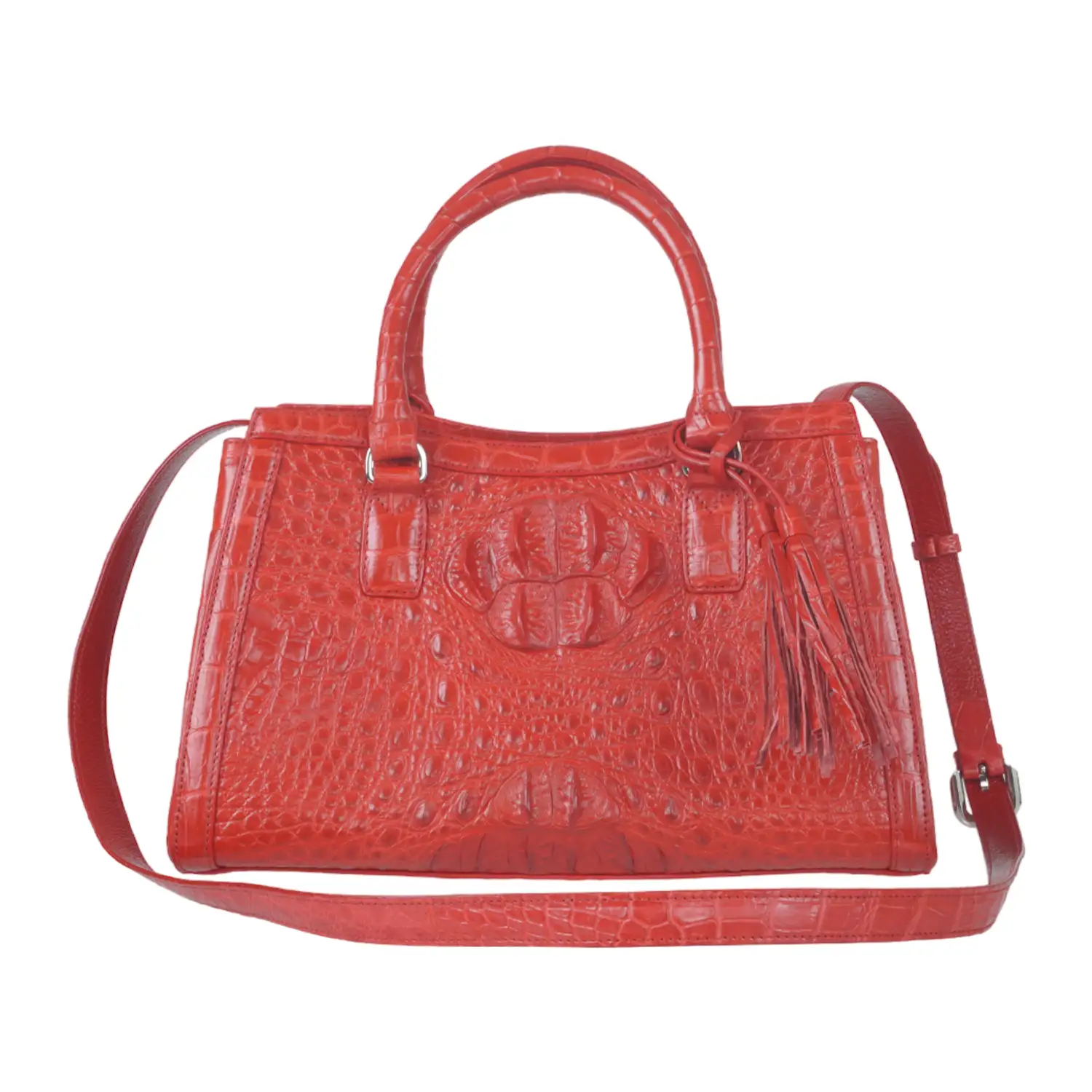 กระเป๋าถือหนังจระเข้แท้ รุ่น Elegance Croc - Image 4